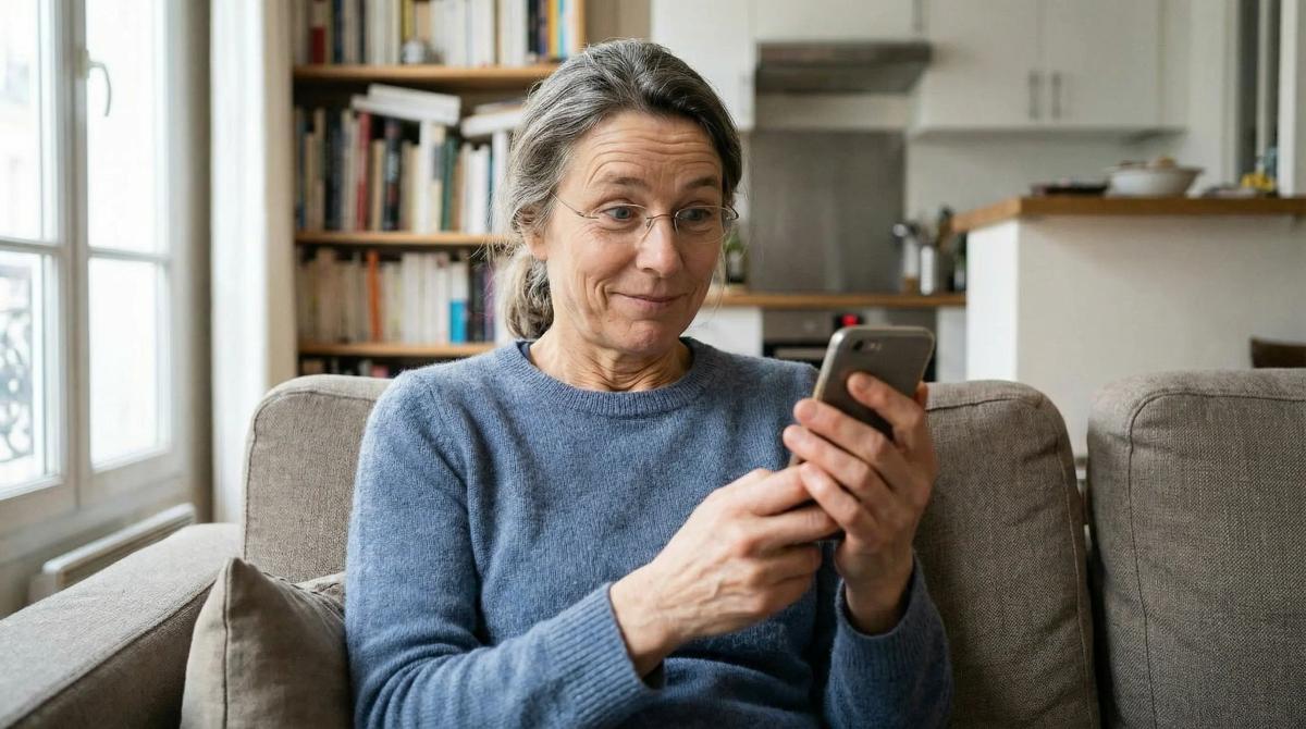 A woan using smartphone