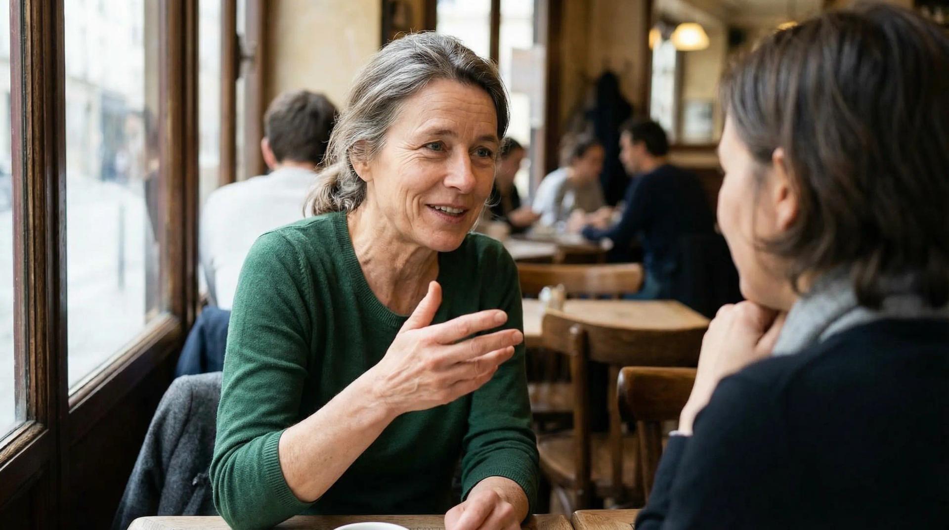 Two women friends talking